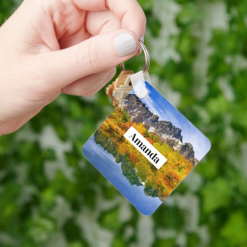Scenic Landscape Forest and Mountains Keychain