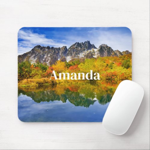 Scenic Landscape Forest and Mountains Mouse Pad