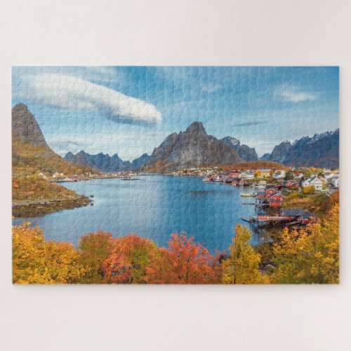 Scenic Landscape of Lofoten Nordland Norway Jigsaw Puzzle