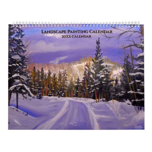 Scenic Landscape Painting Any Year Calendar