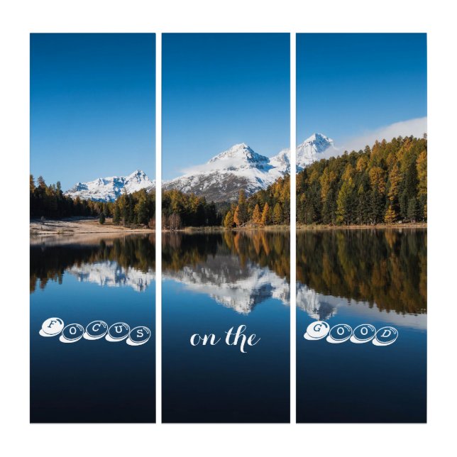 Scenic Landscape Phrase Triptych Wall Art (Front)