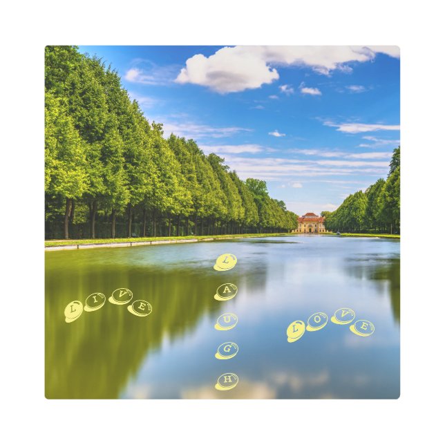 Scenic Landscape Positive Phrase Metal Wall Art (Front)