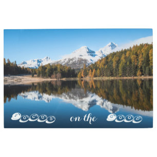 Scenic Landscape with Phrase Metal Wall Art