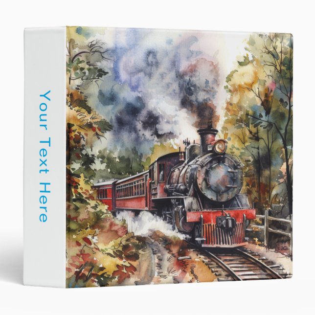 Scenic Landscape with Train 3 Ring Binder (Front/Spine)