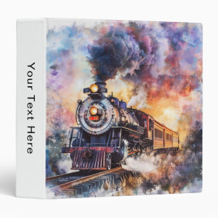 Scenic Landscape with Train 3 Ring Binder