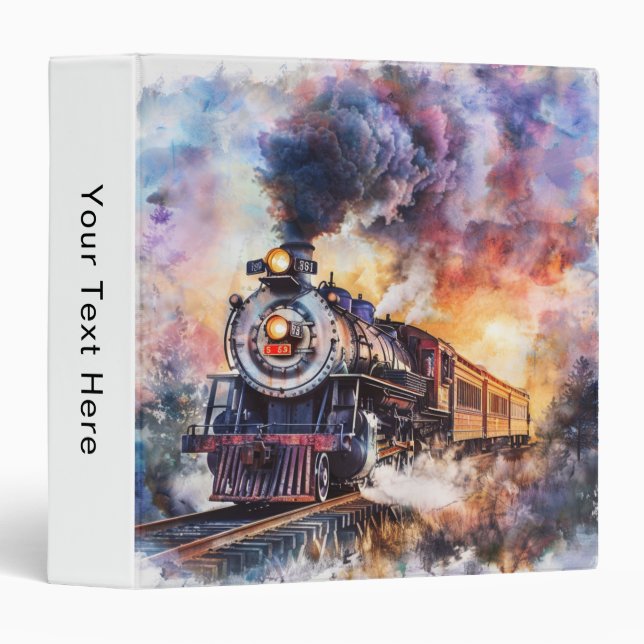 Scenic Landscape with Train 3 Ring Binder (Front/Spine)