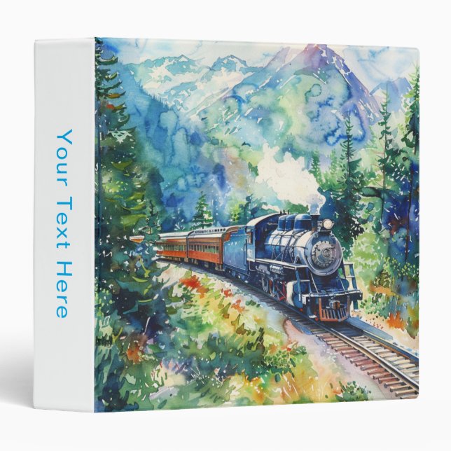 Scenic Landscape with Train 3 Ring Binder (Front/Spine)
