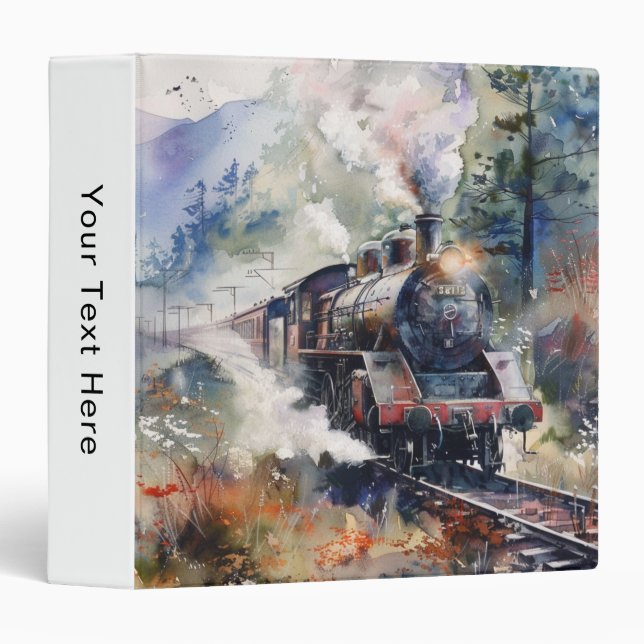 Scenic Landscape with Train 3 Ring Binder (Front/Spine)