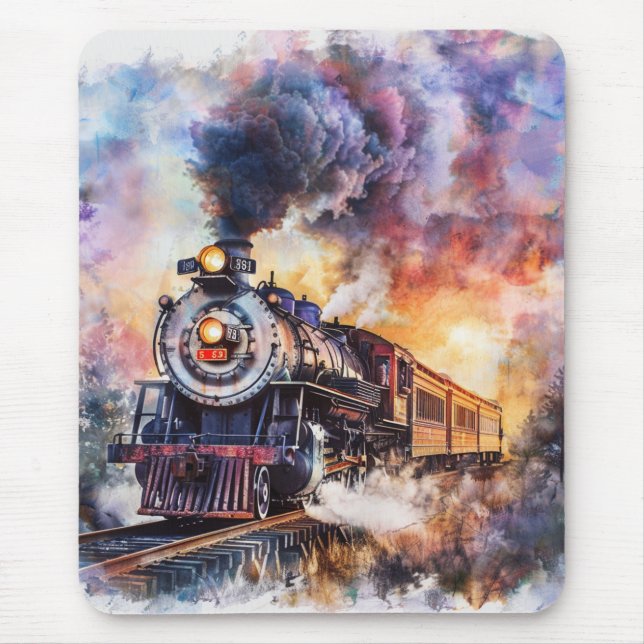 Scenic Landscape with Train Mouse Pad (Front)