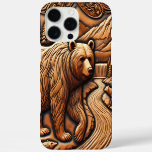 Scenic Leather Bear River Scene  iPhone 16 Pro Max Case