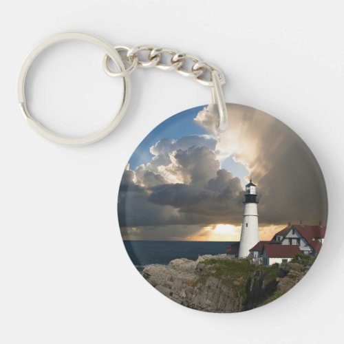Scenic Lighthouse Beacon Keychain