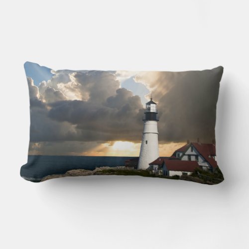 Scenic Lighthouse Beacon Lumbar Pillow