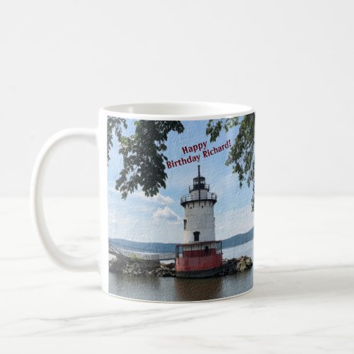 Scenic Lighthouse for a Happy BirthCoffee Mug