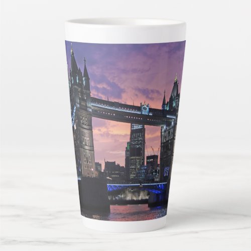Scenic London Tower Bridge Latte Mug