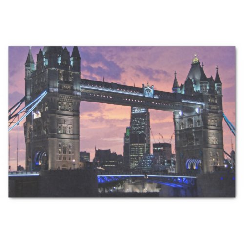Scenic London Tower Bridge Tissue Paper