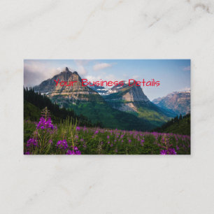 Scenic Lupine Meadow Mountain Majesty Business Card