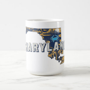 Scenic Maryland Retro Silhouette Coffee Mug