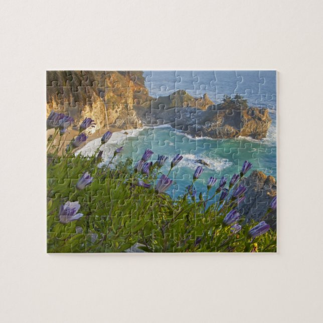 Scenic McWay Falls tumbles into the beach and Jigsaw Puzzle (Horizontal)