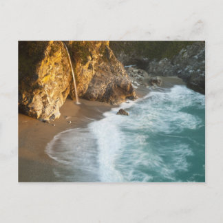 Scenic McWay Falls tumbles into the beach and Postcard