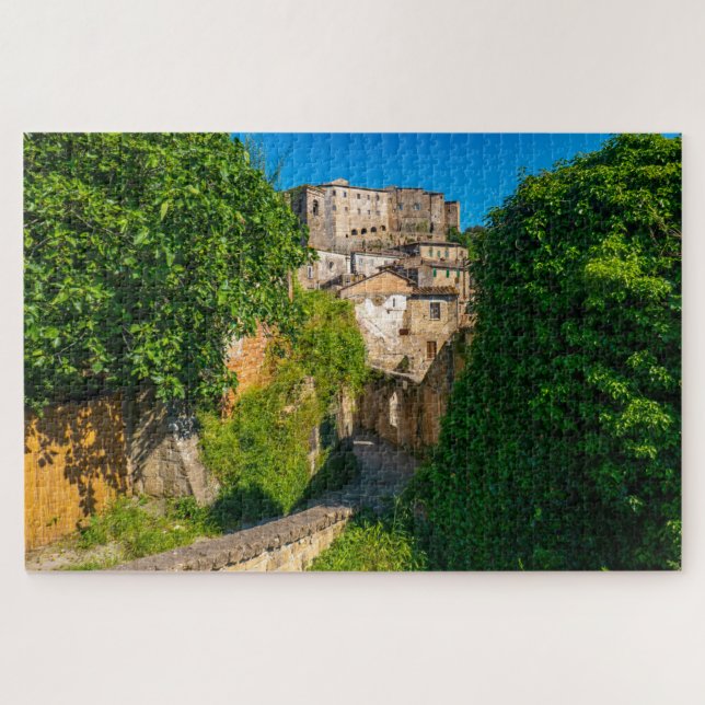 Scenic medieval Sorano cityscape, Tuscany, Italy Jigsaw Puzzle (Horizontal)