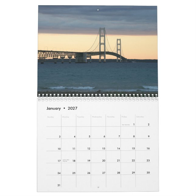 Scenic Michigan 2008 calendar (Jan 2027)
