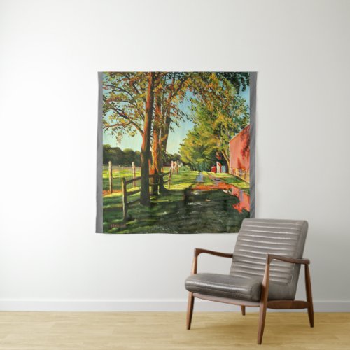 Scenic Missouri Horse Boarding Farm Tapestry