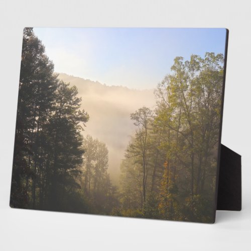 Scenic Misty Mountain Photograph Plaque