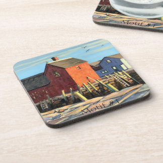 Scenic Motif #1 Rockport Fishing Shack Beverage Coaster