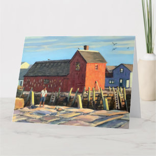 Scenic Motif #1 Rockport Fishing Shack Letterpress Thank You Card