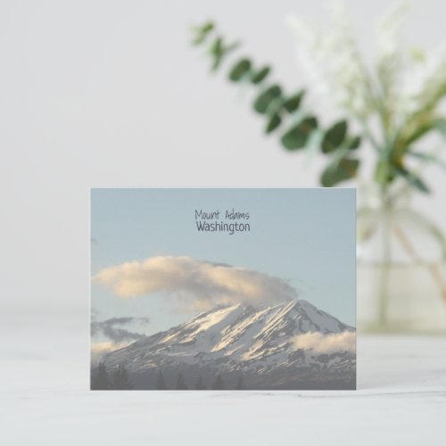 Scenic Mount Adams Washington Cloud Photo Postcard