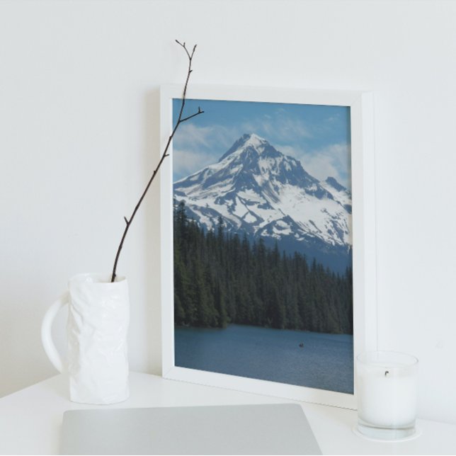 Scenic Mount Hood and Lake Landscape Photo Print (In Situ Framed)
