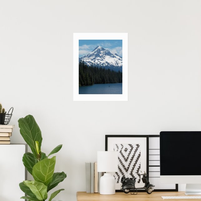 Scenic Mount Hood and Lake Landscape Poster (Home Office)