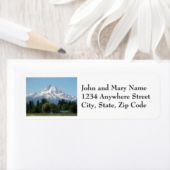 Scenic Mount Hood Landscape Address Label (Insitu)