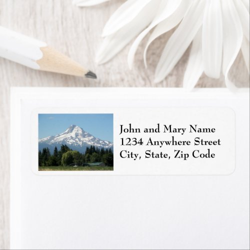 Scenic Mount Hood Landscape Return Address Label