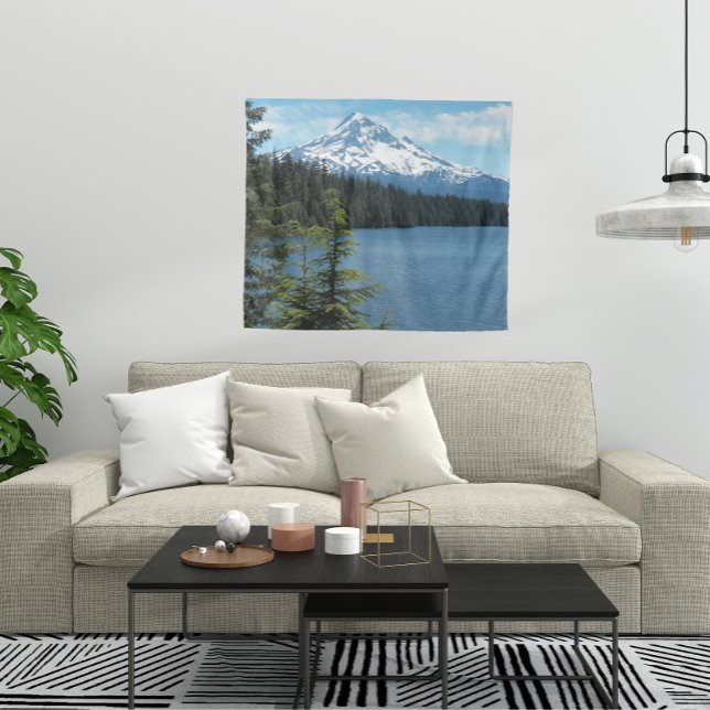 Scenic Mount Hood Landscape Tapestry (In Situ (Sofa))