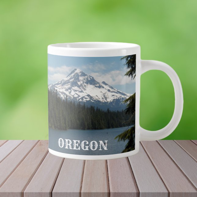 Scenic Mount Hood Oregon Landscape Giant Coffee Mug (In Situ)