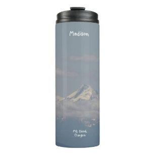 Scenic Mount Hood Photo Blue Personalized Thermal Tumbler