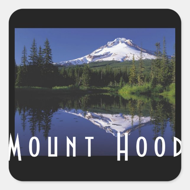 Scenic Mount Hood Square Sticker (Front)
