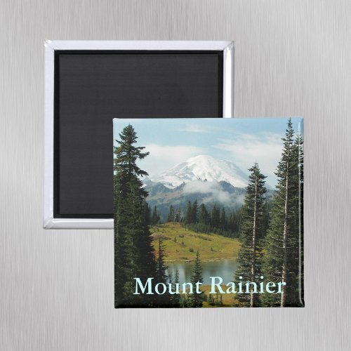 Scenic Mount Rainier Landscape Magnet