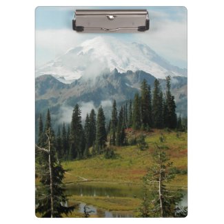 Scenic Mount Rainier Landscape Photo Clipboard