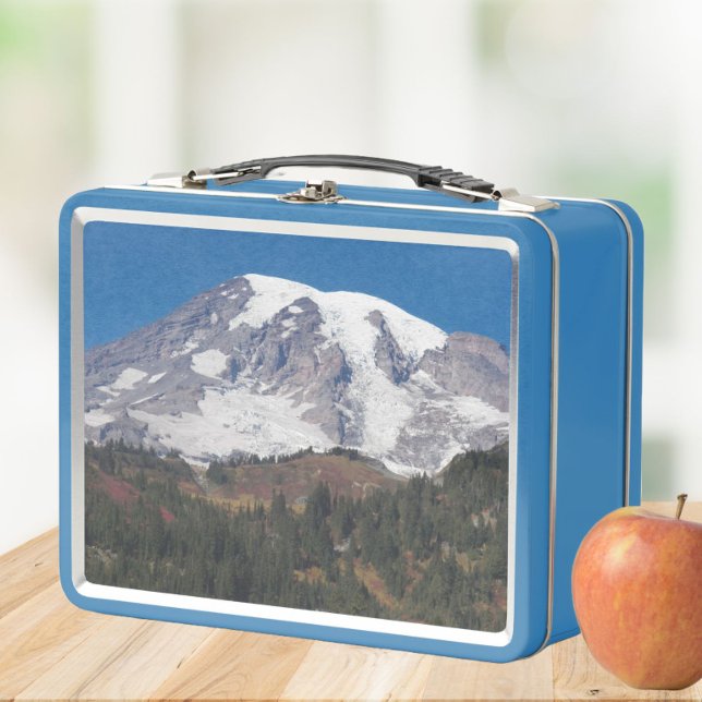 Scenic Mount Rainier Landscape Photo Metal Lunch Box (In Situ Apple)