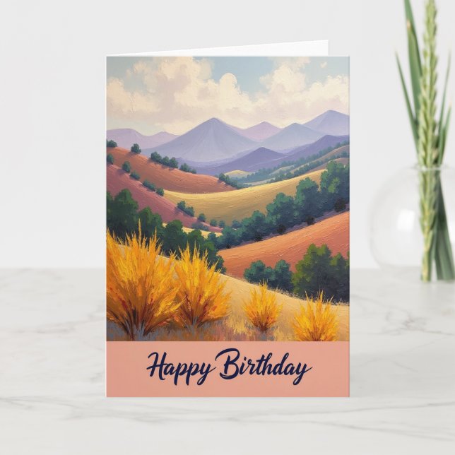 Scenic Mountain Birthday Card (Front)