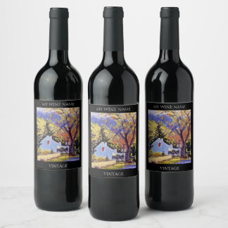 Scenic Mountain Cabin  Wine Label