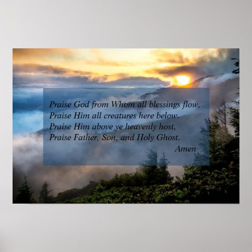 Scenic Mountain Christian Doxology Poster