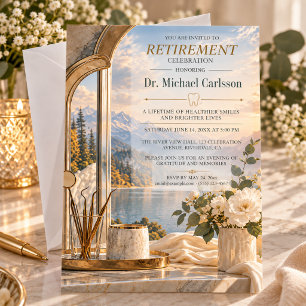 Scenic Mountain Dentist Retirement Celebration Invitation