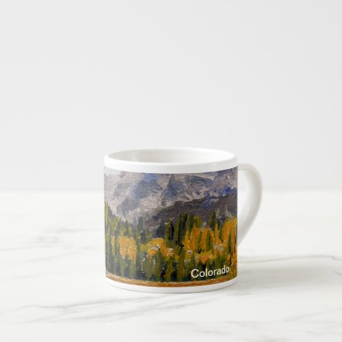 Scenic Mountain Lake in Estes Park Espresso Cup