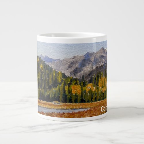 Scenic Mountain Lake in Estes Park Giant Coffee Mug
