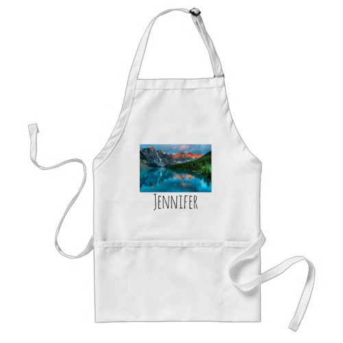 Scenic Mountain  Lake Landscape Photograph Adult  Adult Apron