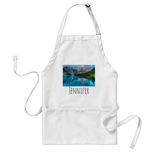Scenic Mountain & Lake Landscape Photograph Adult  Adult Apron (Front)