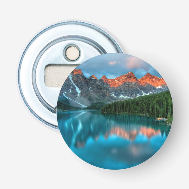 Scenic Mountain & Lake Landscape Photograph Bottle Opener (Front)